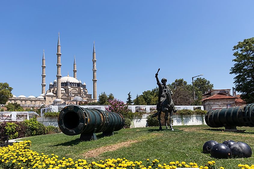 Monument of Ottoman Sultan Mehmed II in Edirne, East Thrace, Turkey