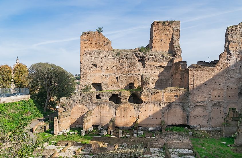 Temple of Divus Augustus, a major temple built to commemorate the deified Roman emperor Augustus.