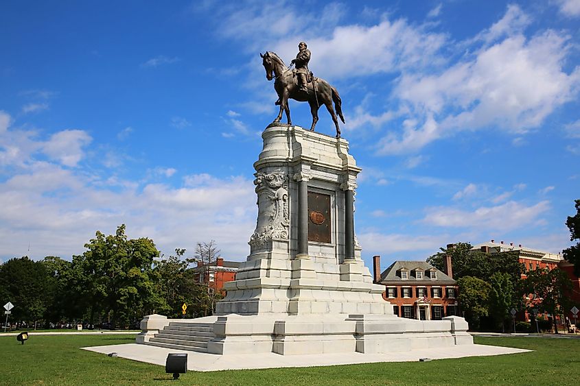 Robert E Lee Monument in Richmond, Virginia