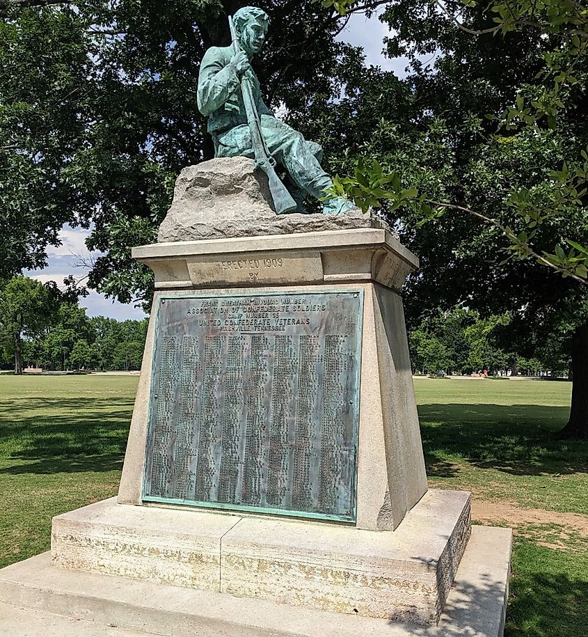 Photograph of the Confederate Private Monument in Centennial Park, Nashville, Tennessee.