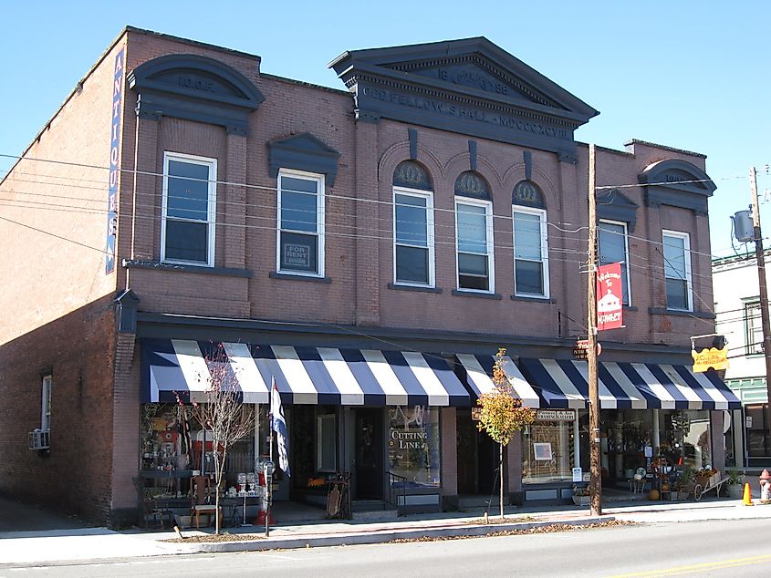 Downtown Hawley, Pennsylvania.