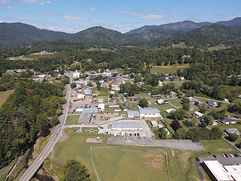 The remote town of Bakersville North Carolina