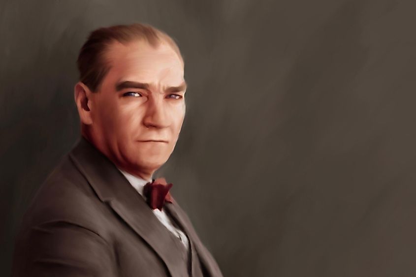 A digital painting of Mustafa Kemal