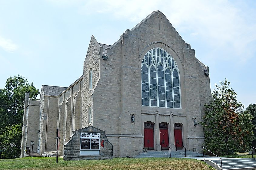 Lebanon United Methodist Church. Image credit Nyttend via Shutterstock