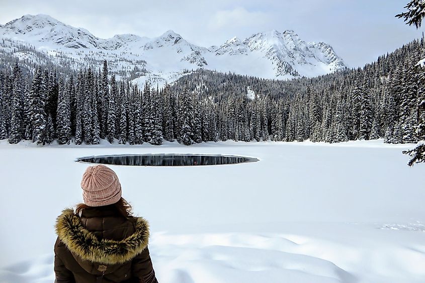 Island Lake in Fernie, British Columbia, Canada