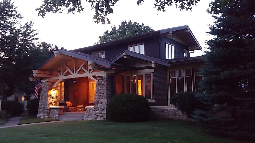 Lewis Shaw Coleman House in Aurora, Missouri.