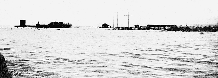 Flooding along the Southern Pacific railroad near Salton, October 19, 1905
