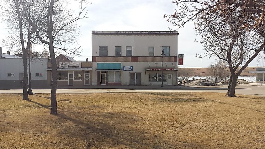 Downtown Kenmare in North Dakota