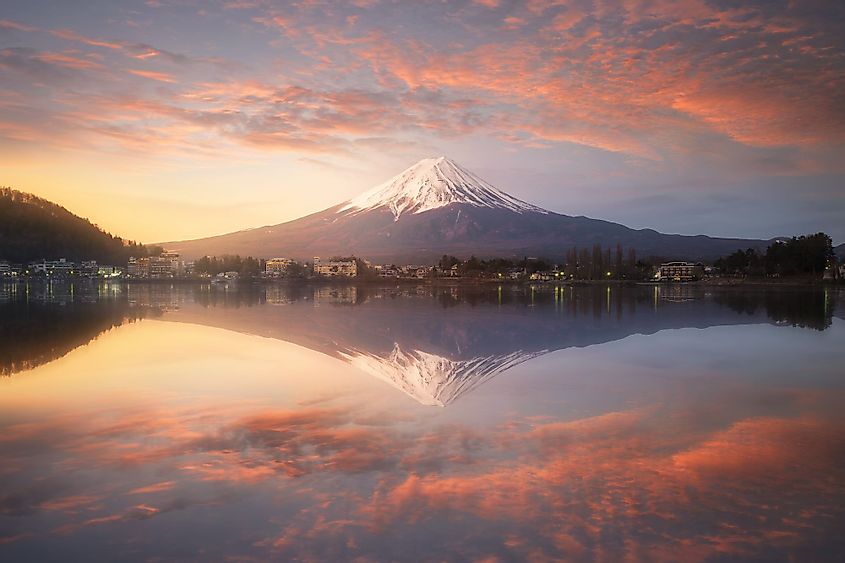 Reflection of Mount Fuji on Lake Kawaguchi