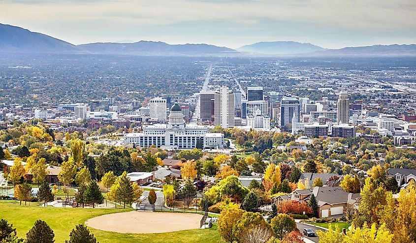 Salt Lake City, Utah in autumn