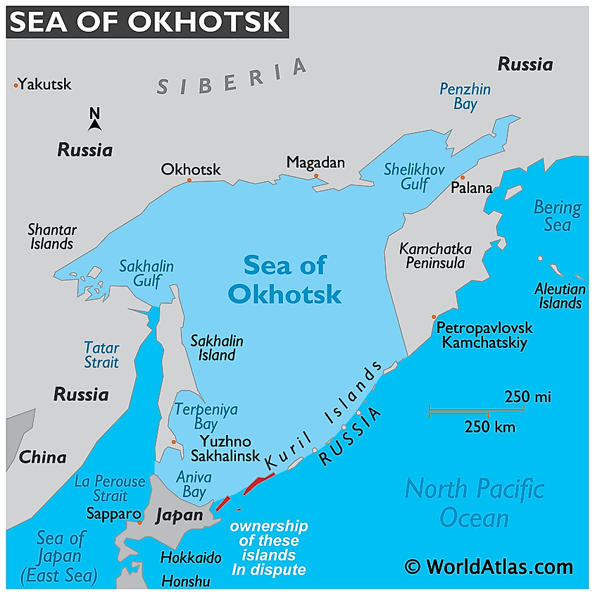 Sea of Okhotsk map