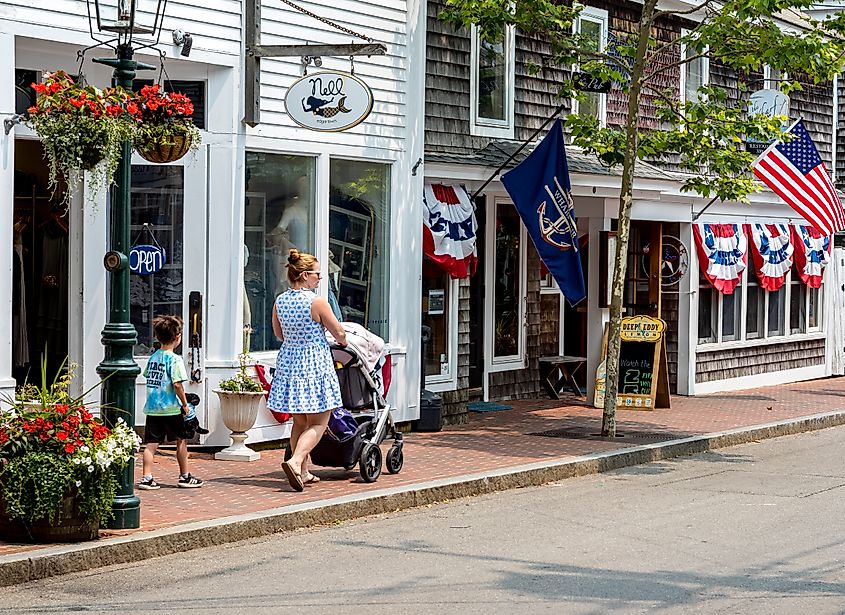 Views of downtown Edgartown on Martha's Vineyard, Cape Cod