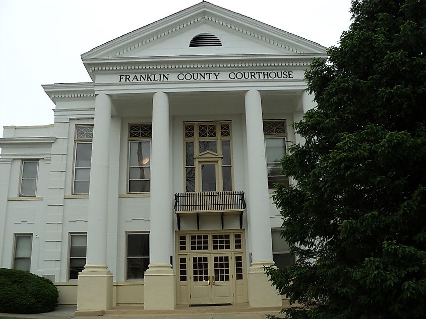 Franklin County courthouse, built 1909.