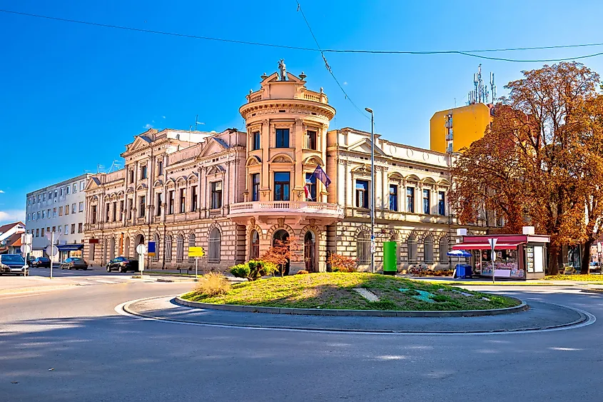 Town of Virovitica street view, Slavonija region of Croatia.