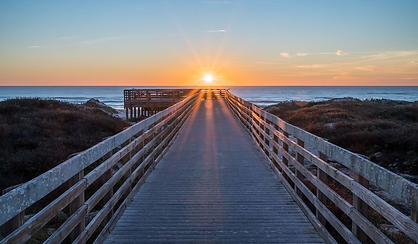 Morning on Malaquite Beach on Padre Island, Texas