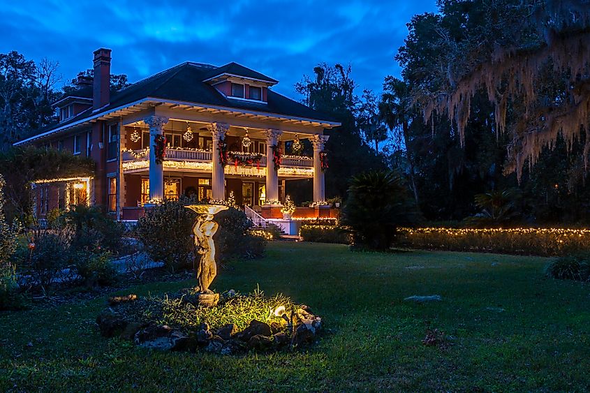 the historical Herlong Mansion in Micanopy