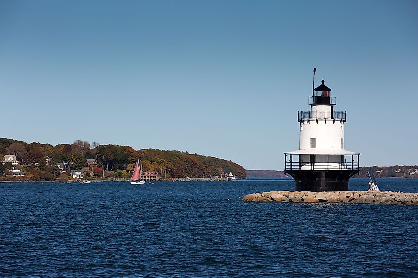 Spring Point Ledge Lighthouse in South Portland, Maine