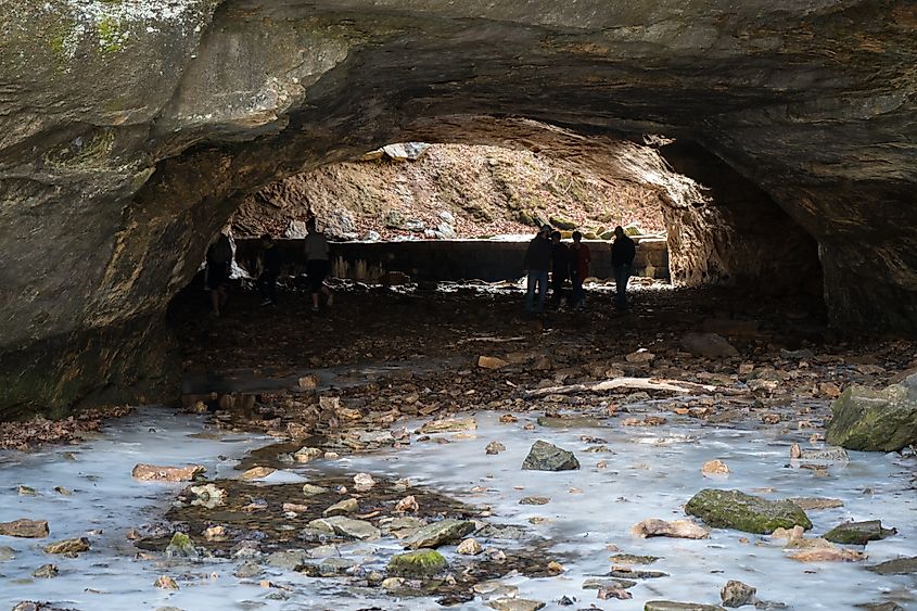 A scene from the Rock Bridge Memorial State Park, Missouri.