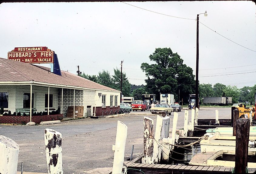 Hubbard's Pier restaurant in Rock Hall, Maryland