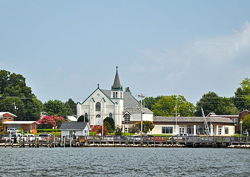 The waterfront at Solomons Island, Maryland.
