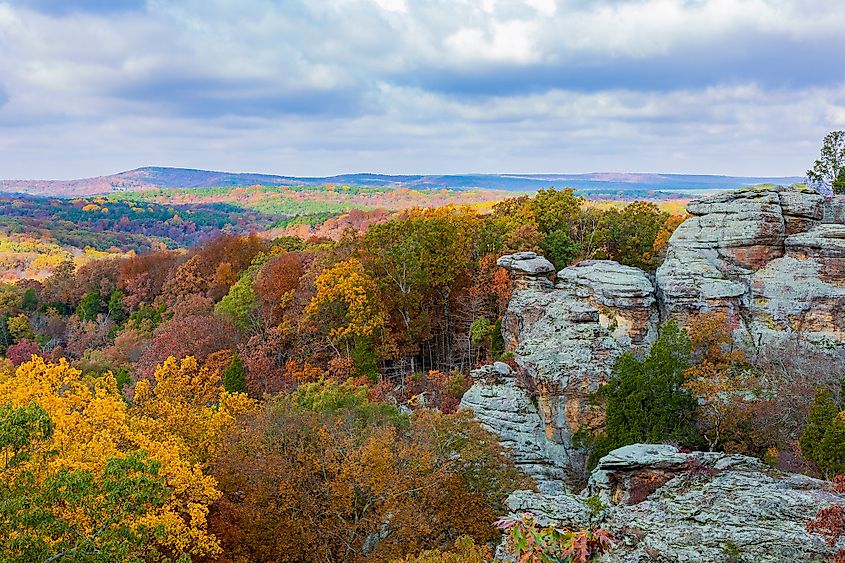 Camel Rock in Garden of the Gods Recreation Area, Shawnee National Forest, Illinois.