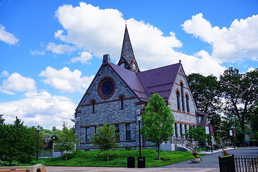 A rustic building in Amherst, Massachusetts.