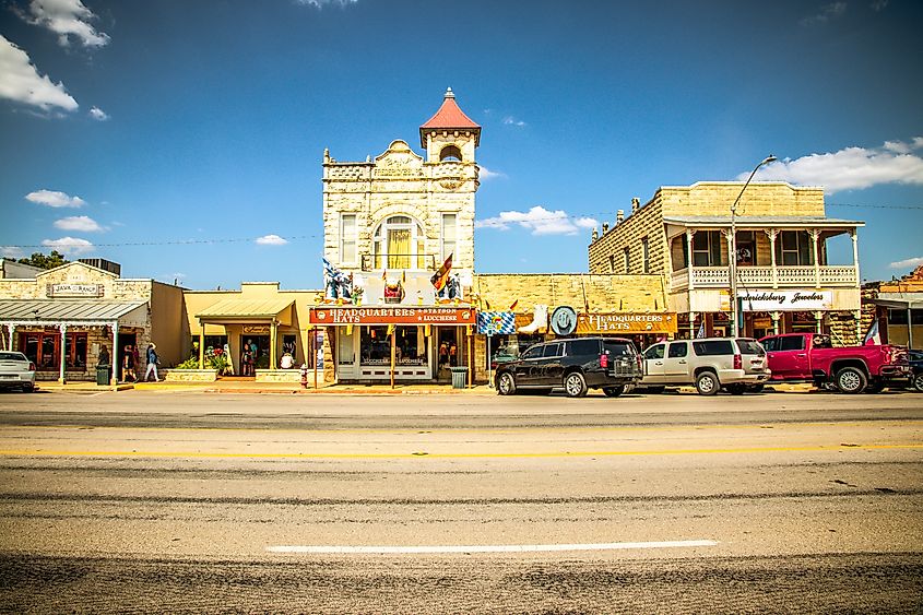 The Main Street in Fredericksburg, Texas