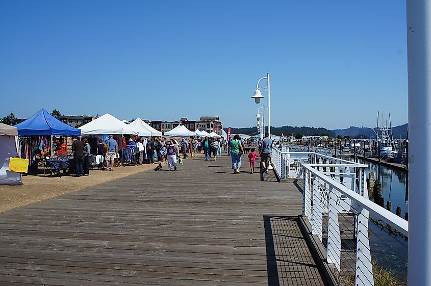 At the market in Old Town Florence, Oregon.