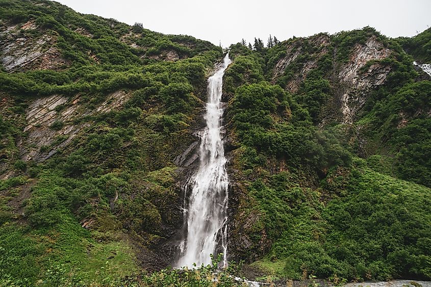View of the Horsetail Falls in the Keystone Canyon.