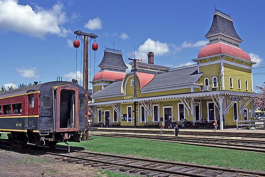 The train station in North Conway, New Hampshire.