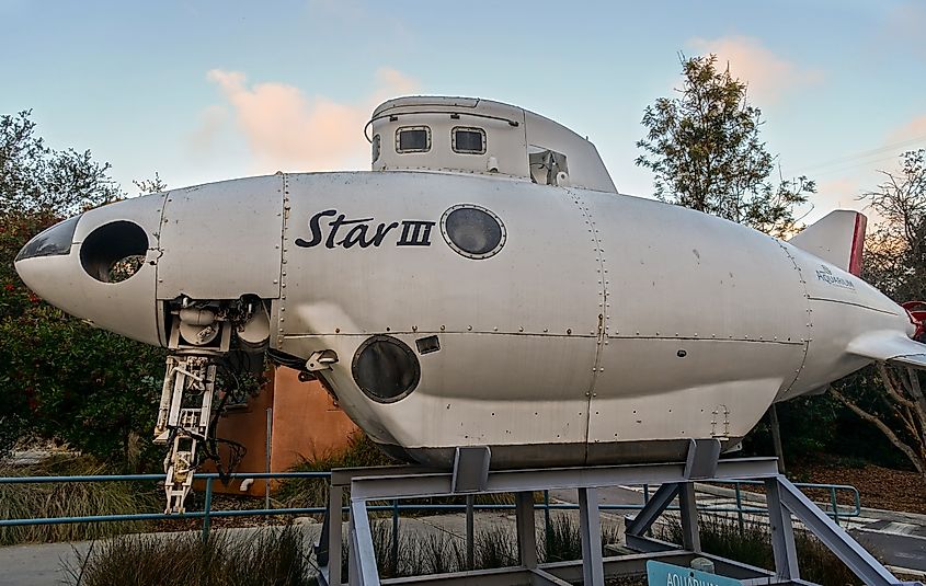 Star 3 Submersible Submarine Aquatic Exploration Vehicle, Stephen Birch Aquarium Scripps Institution of Oceanography. Via Shutterstock / Autumn Sky Photography
