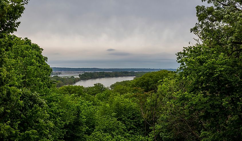 View of Missouri River at Missouri River Basin Lewis and Clark Center, Nebraska City