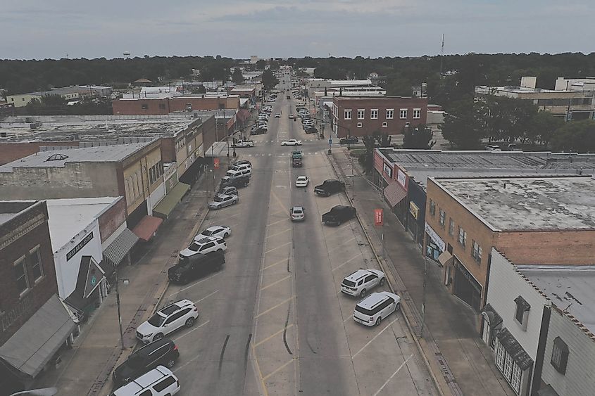 Main street in Ada, Oklahoma