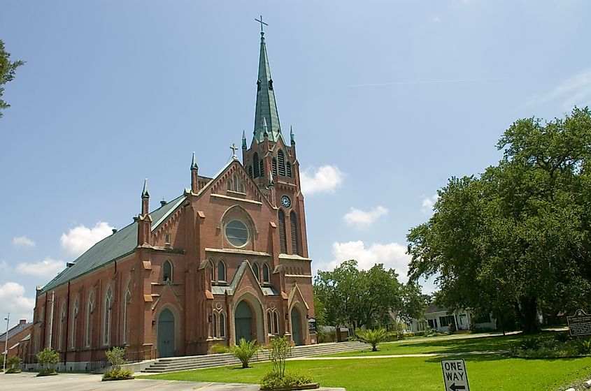 A church in Jeanerette, Louisiana.