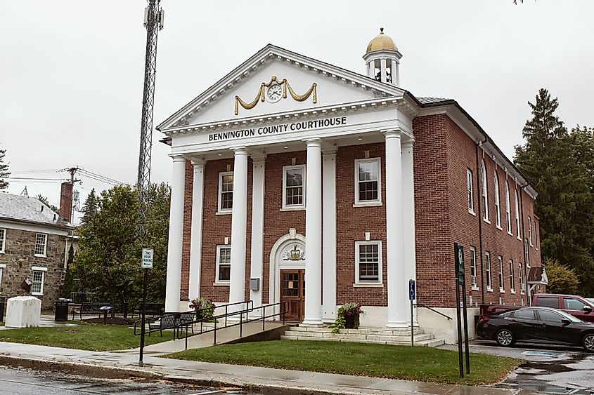 Exterior of Bennington County Courthouse in Bennington, Vermont