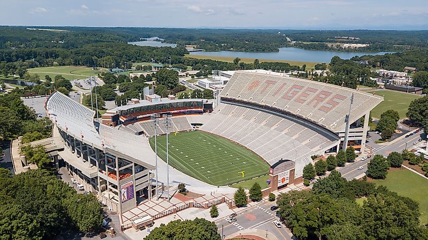 Clemson Memorial Stadium in Clemson, South Carolina
