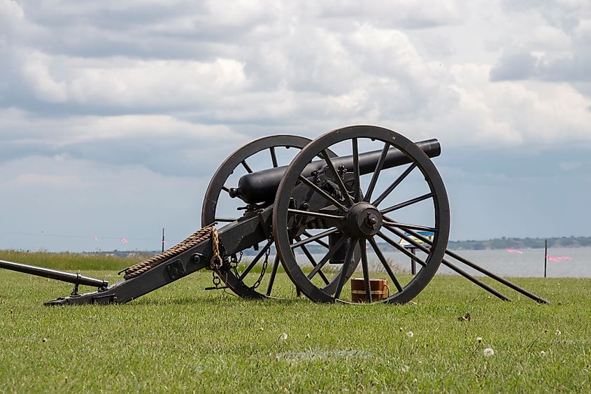 Replica Cannon on the grounds of Fort Stevenson, Garrison, North Dakota