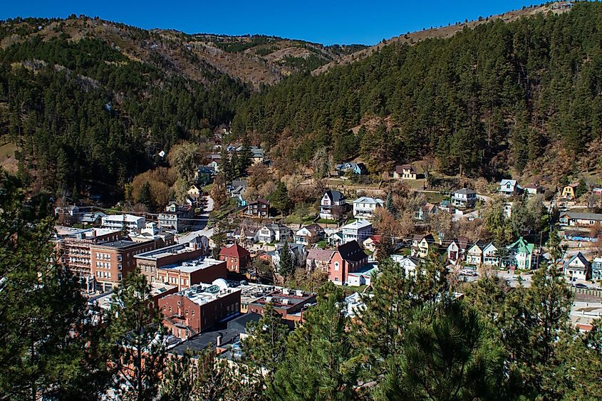 View of Deadwood, South Dakota from Mount Moriah Cemetery