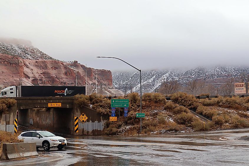 Winter landscape in Lupton, Arizona.