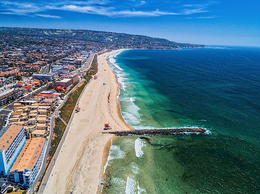 Aerial of California Coast (Redondo Beach)