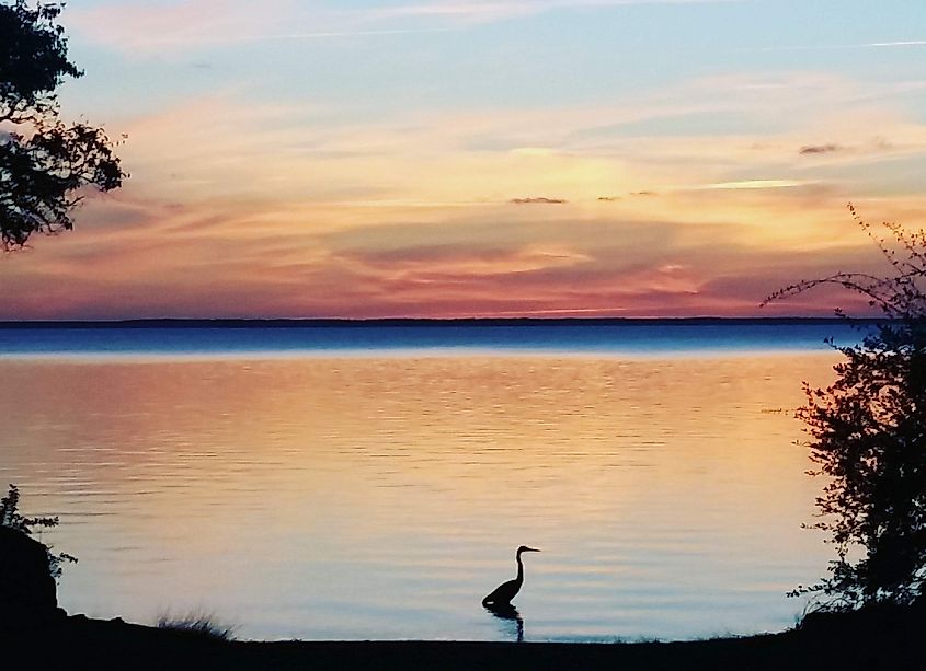 Sunset at Lake Moultrie, South Carolina.