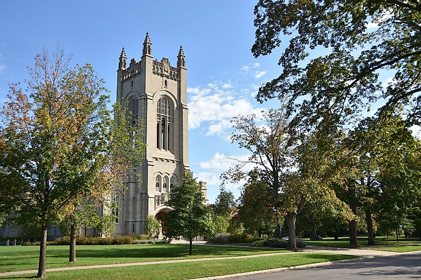 Skinner Memorial Chapel at Carleton College in Northfield, Minnesota.
