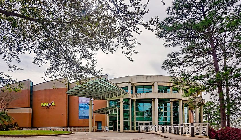 The entrance to the Mobile Museum of Art is pictured in Mobile, Alabama.