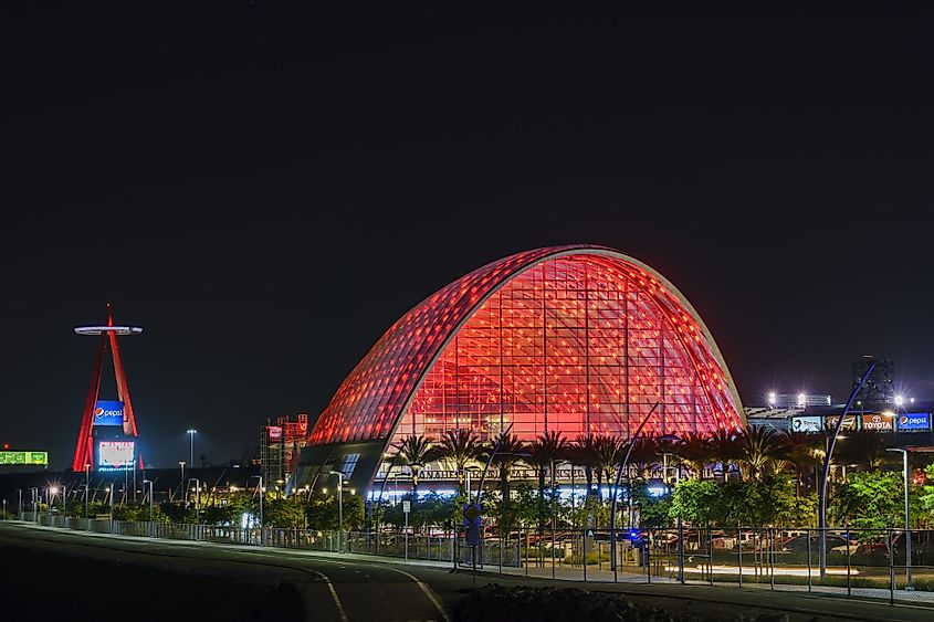 The beautiful Anaheim Regional Intermodal Transit Center at Anaheim, California