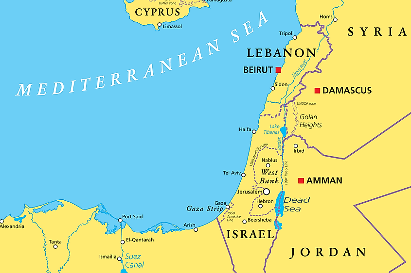 Dead Sea map