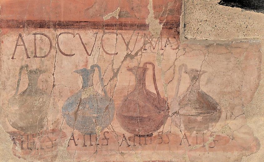 Ancient Roman advertisement for wine