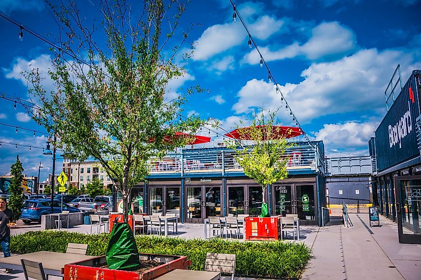 Color Image of Boxyard Mall in downtown Tulsa, Oklahoma