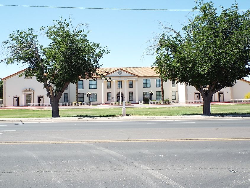 Original 1939 Coolidge High School in Coolidge, Arizona.  