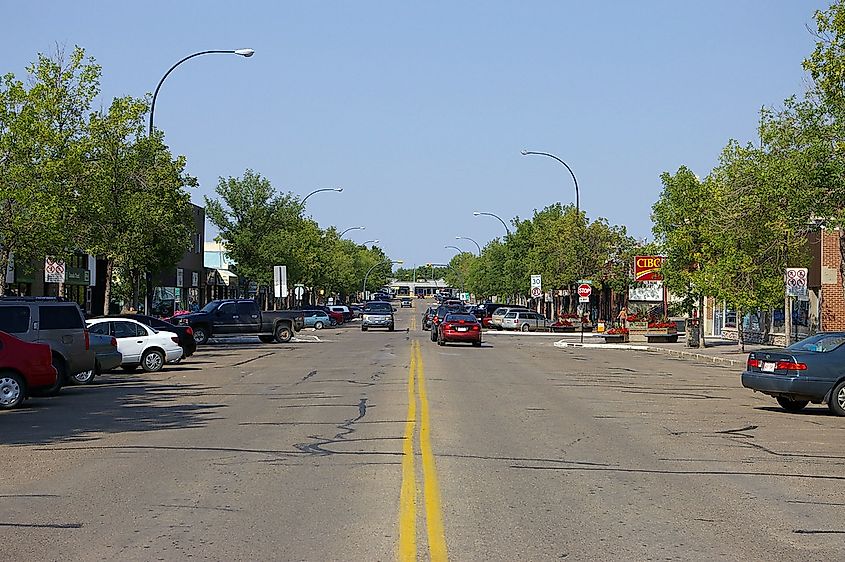 Main street Camrose, Alberta