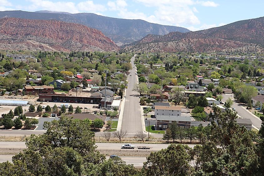 Aerial view of Cedar City, Utah